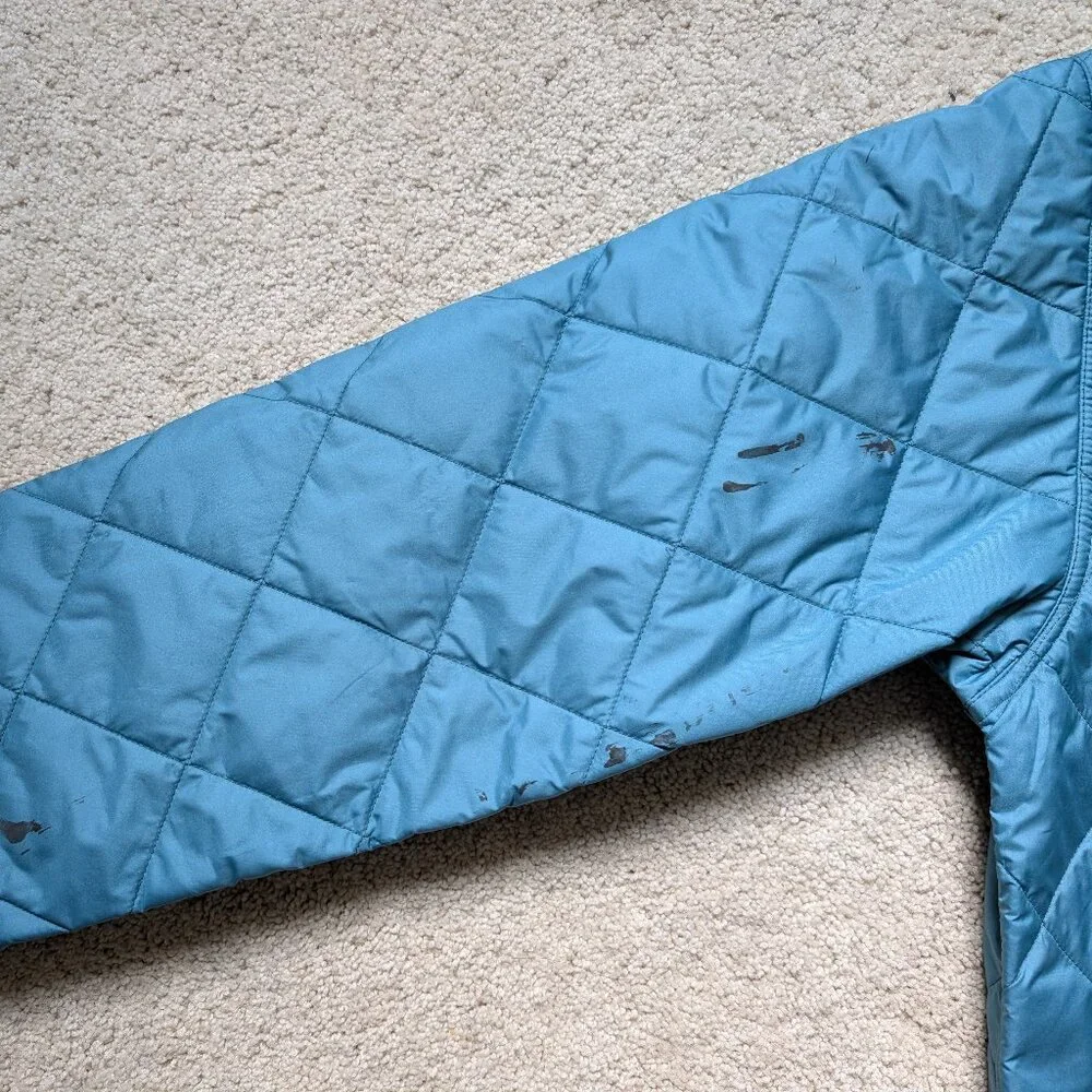 Patagonia Diamond Quilted Bomber Hoodie Jacket Mens Small Blue - Picture 5 of 5